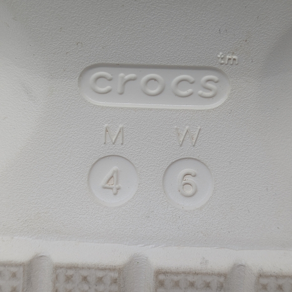 CROCS Womens Mens STOMP CLOG White Chalk Platform Lift Size M4/W6 - Picture 8 of 9